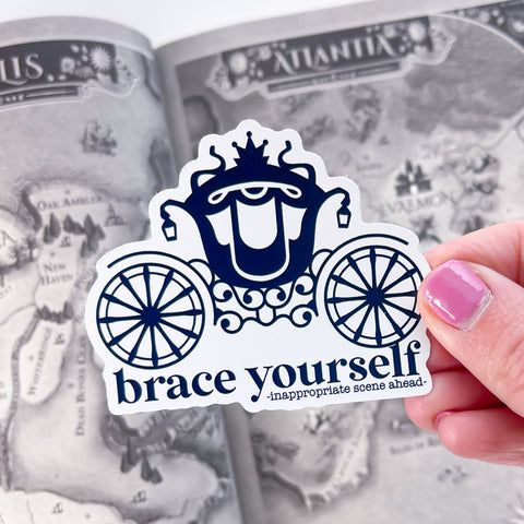Brace Yourself Carriage Vinyl Die Cut Sticker | JLA Officially Licensed