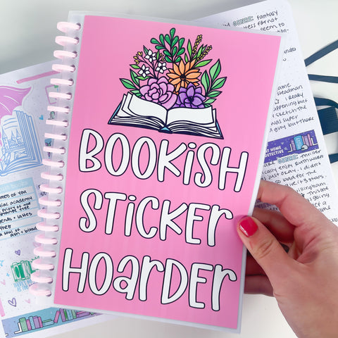 A5 Bookish Sticker Hoarder Pink Coil Reusable Sticker Book