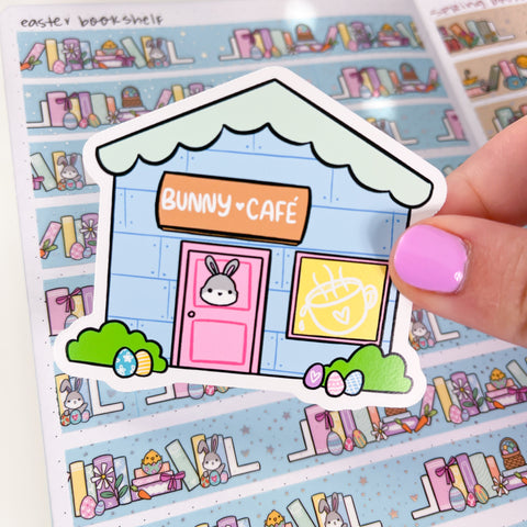 Bunny Cafe Vinyl Die Cut Sticker