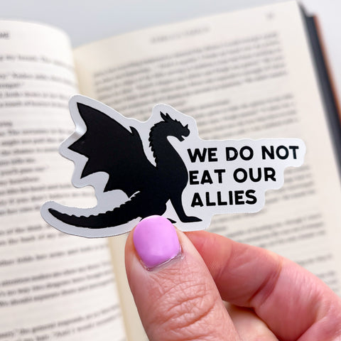Do Not Eat Allies Vinyl Die Cut Sticker | Iron Flame OFFICIALLY LICENSED