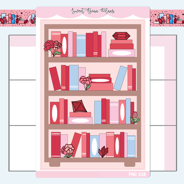 January Bookshelf Large Vinyl Planner Stickers Fnc 628 Sweet Bean Plans