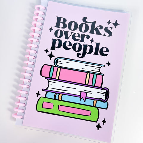 A5 Books Over People Pink Coil Reusable Sticker Book