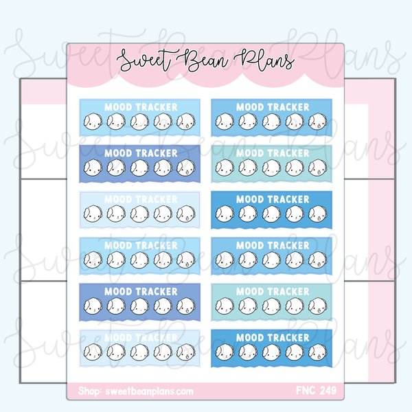 Mood Tracker March Vinyl Planner Stickers