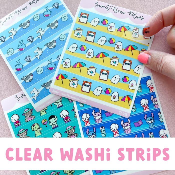 Clear Washi Strip Stickers