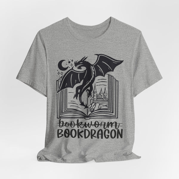 Bookdragon Tee – Fantasy Book Lover Shirt with Dragon Design