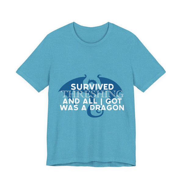 Officially Licensed “Survived Threshing” Tee – Fourth Wing Dragon Shirt