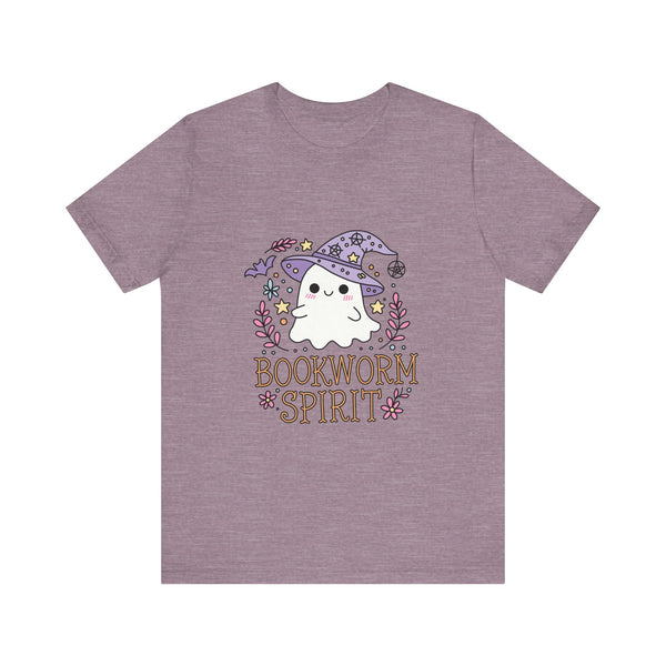 Bookworm Spirit Tee – Cute Witchy Ghost Book Shirt