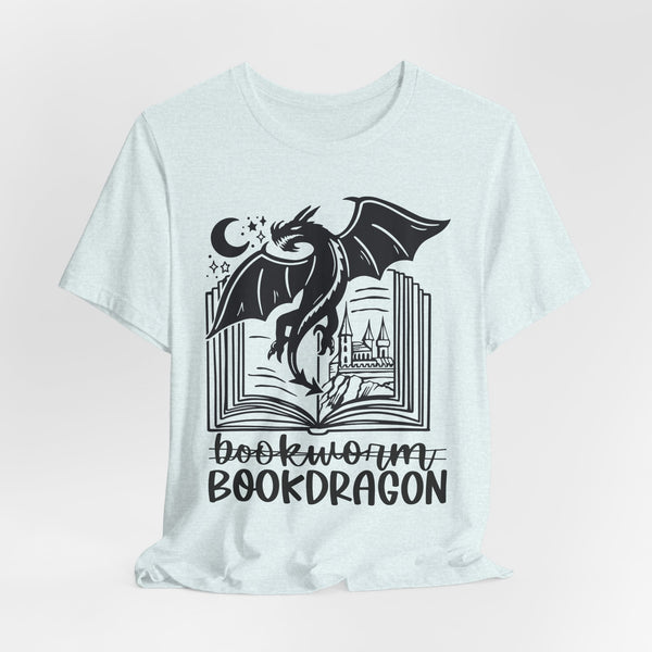 Bookdragon Tee – Fantasy Book Lover Shirt with Dragon Design