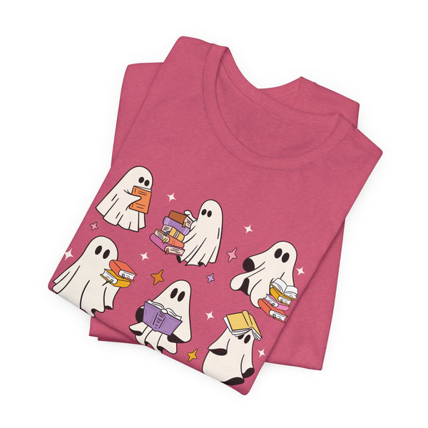 Boookworm Ghosts Tee – Cute Halloween Bookish Shirt