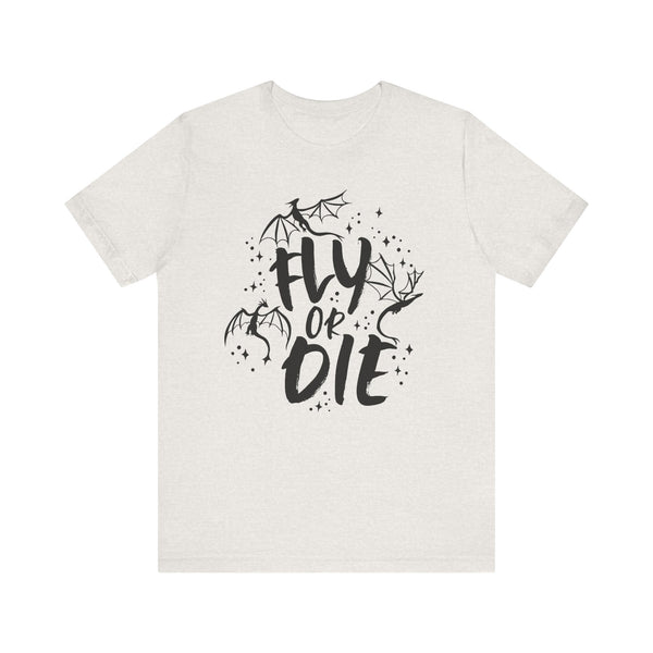 Officially Licensed Fourth Wing "Fly or Die" Tee –  Fantasy Dragon Shirt