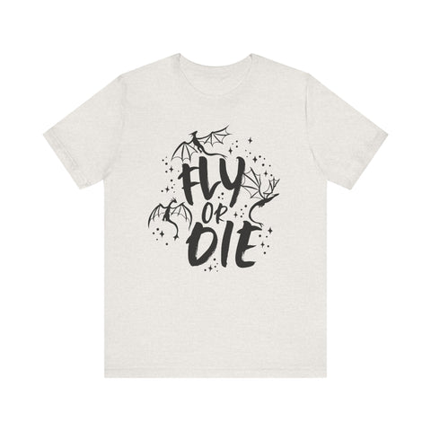 Officially Licensed Fourth Wing "Fly or Die" Tee –  Fantasy Dragon Shirt
