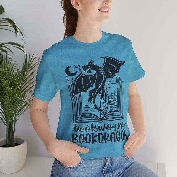 Bookdragon Tee – Fantasy Book Lover Shirt with Dragon Design
