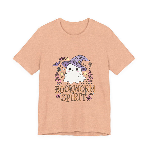Bookworm Spirit Tee – Cute Witchy Ghost Book Shirt