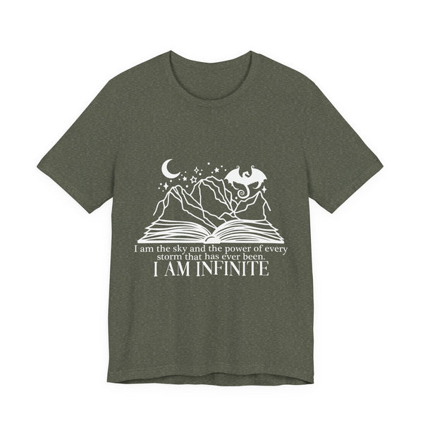 Officially Licensed “I Am Infinite” Tee – Fourth Wing Quote Shirt