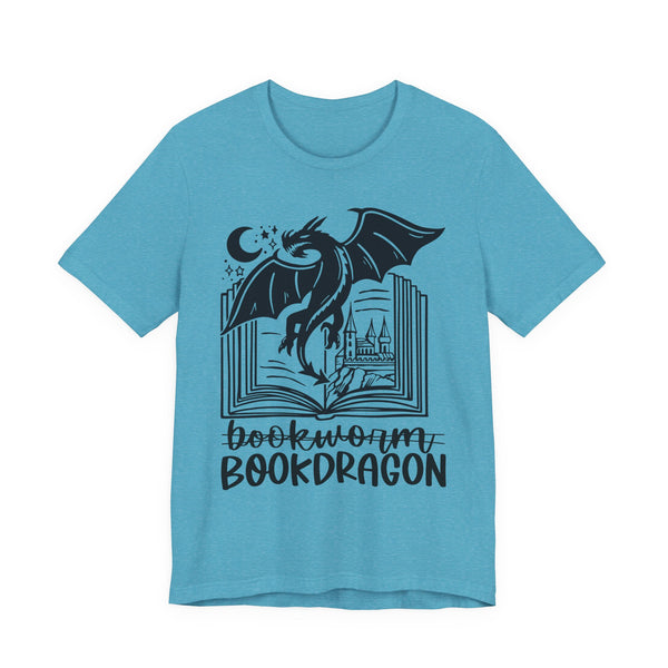 Bookdragon Tee – Fantasy Book Lover Shirt with Dragon Design