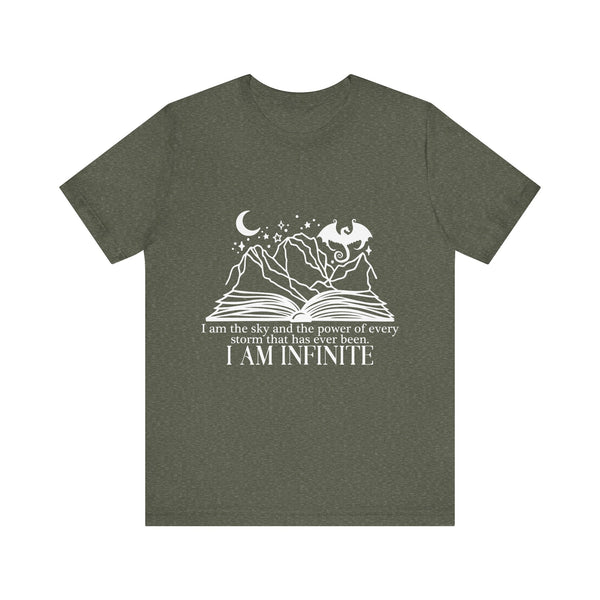 Officially Licensed “I Am Infinite” Tee – Fourth Wing Quote Shirt