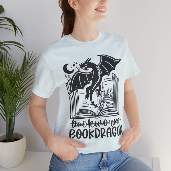 Bookdragon Tee – Fantasy Book Lover Shirt with Dragon Design