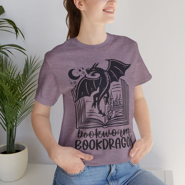Bookdragon Tee – Fantasy Book Lover Shirt with Dragon Design