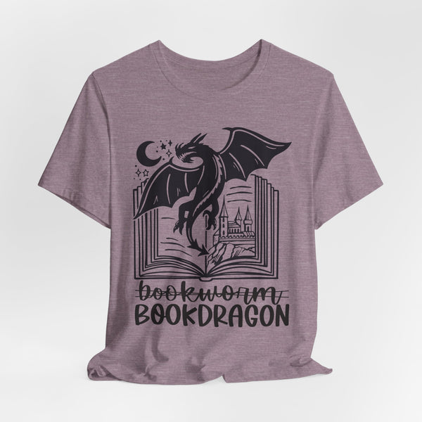 Bookdragon Tee – Fantasy Book Lover Shirt with Dragon Design
