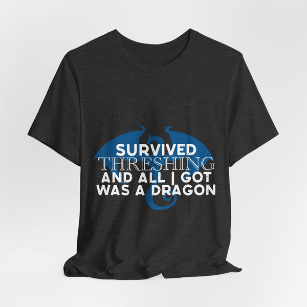 Officially Licensed “Survived Threshing” Tee – Fourth Wing Dragon Shirt
