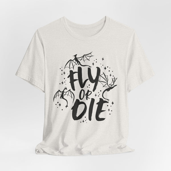 Officially Licensed Fourth Wing "Fly or Die" Tee –  Fantasy Dragon Shirt