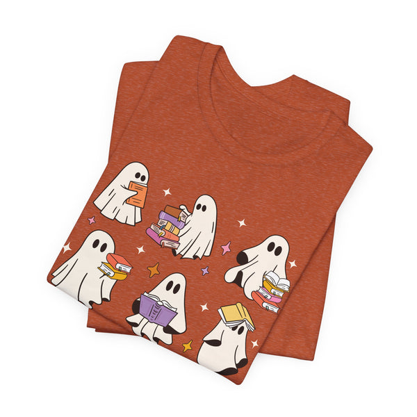 Boookworm Ghosts Tee – Cute Halloween Bookish Shirt