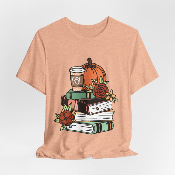 Pumpkin Spice & Books Tee – Cozy Fall Book Lover Shirt