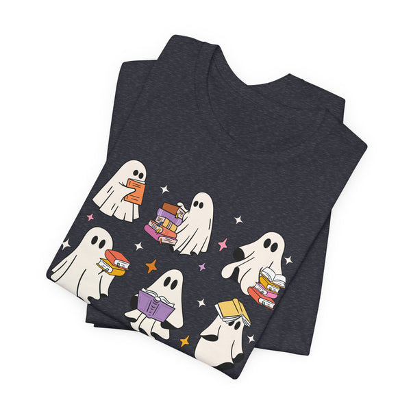 Boookworm Ghosts Tee – Cute Halloween Bookish Shirt
