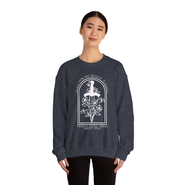 Officially Licensed “Violent Little Thing” Sweatshirt – Fourth Wing Quote Pullover