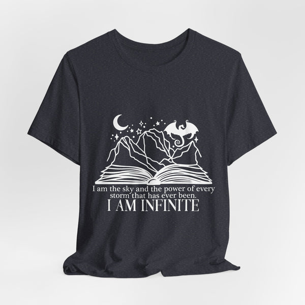 Officially Licensed “I Am Infinite” Tee – Fourth Wing Quote Shirt