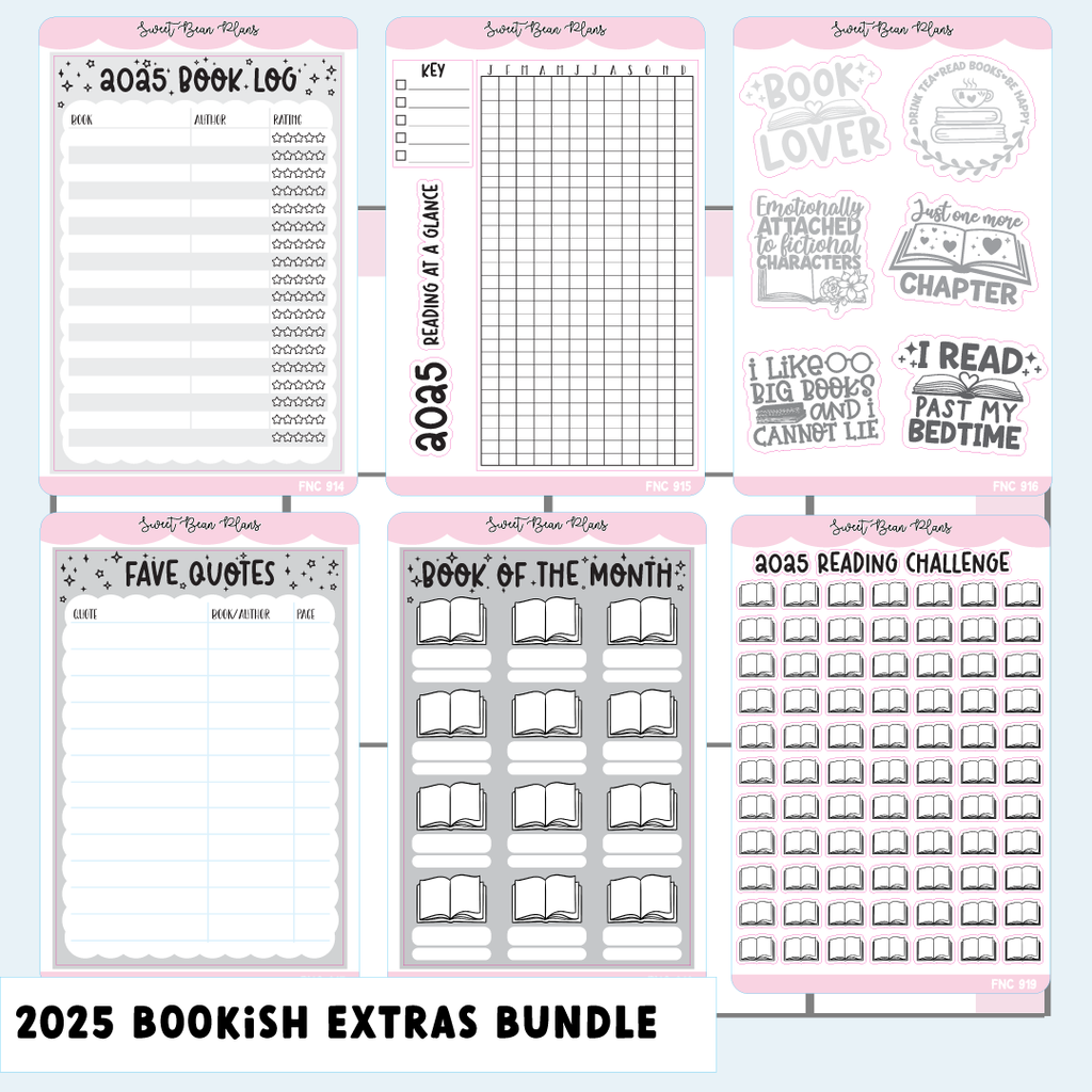 2025 Bookish Extras Bundle Neutral (6 Pages)