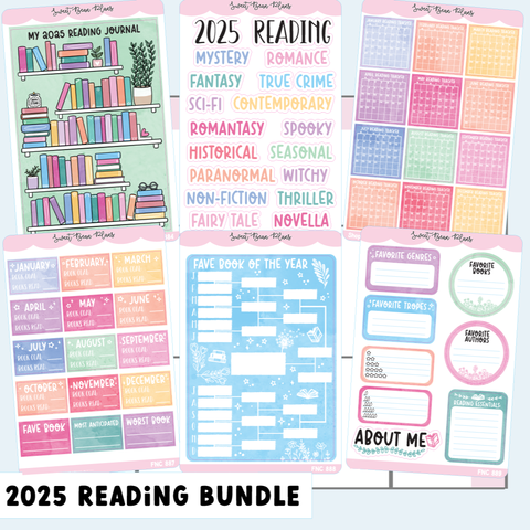 2025 Reading Journal Bundle Color (6 Pages)