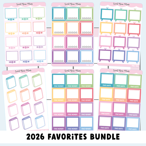 2026 Favorites COLOR Bundle (6 Pages)