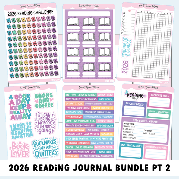 2026 Reading Journal Bundle Part 2 (6 Pages)