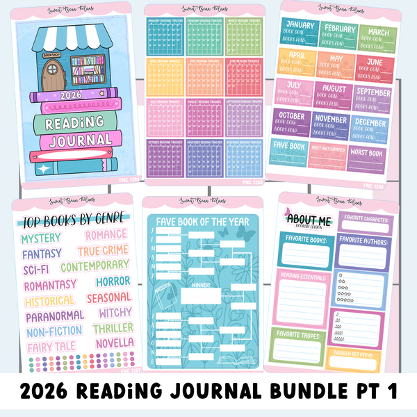 2026 Reading Journal Bundle Part 1 (6 Pages)