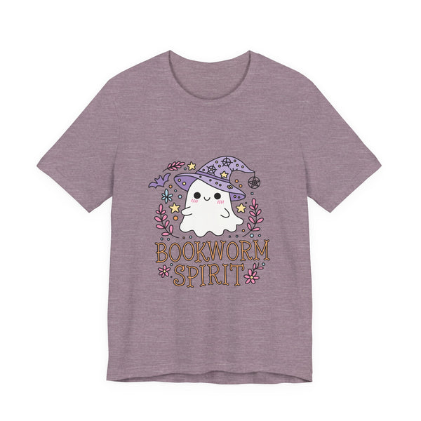 Bookworm Spirit Tee – Cute Witchy Ghost Book Shirt
