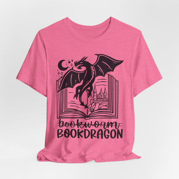 Bookdragon Tee – Fantasy Book Lover Shirt with Dragon Design