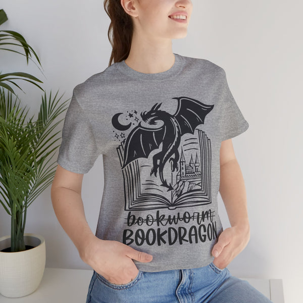 Bookdragon Tee – Fantasy Book Lover Shirt with Dragon Design