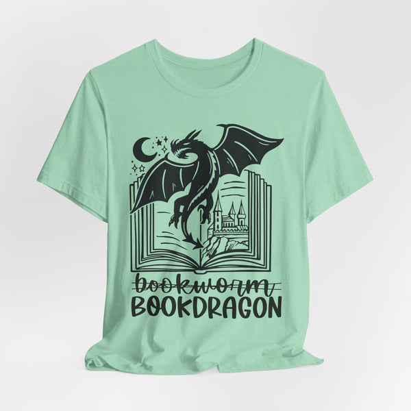 Bookdragon Tee – Fantasy Book Lover Shirt with Dragon Design
