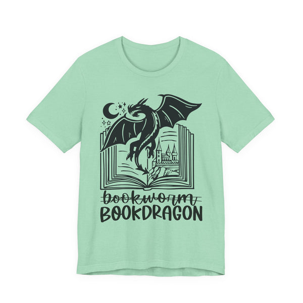Bookdragon Tee – Fantasy Book Lover Shirt with Dragon Design