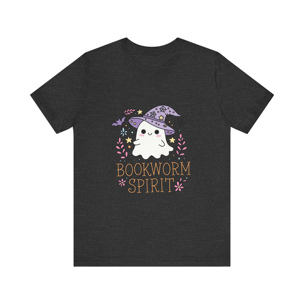 Bookworm Spirit Tee – Cute Witchy Ghost Book Shirt