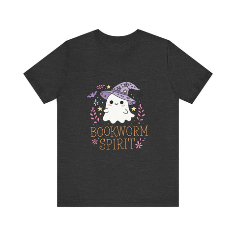 Bookworm Spirit Tee – Cute Witchy Ghost Book Shirt
