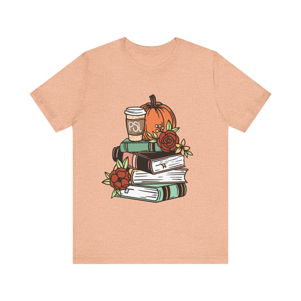Pumpkin Spice & Books Tee – Cozy Fall Book Lover Shirt
