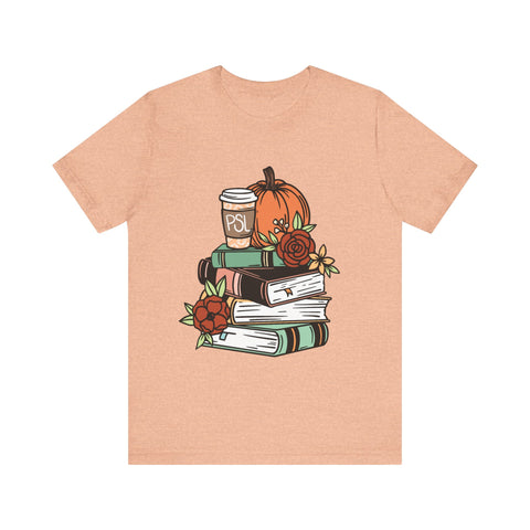 Pumpkin Spice & Books Tee – Cozy Fall Book Lover Shirt