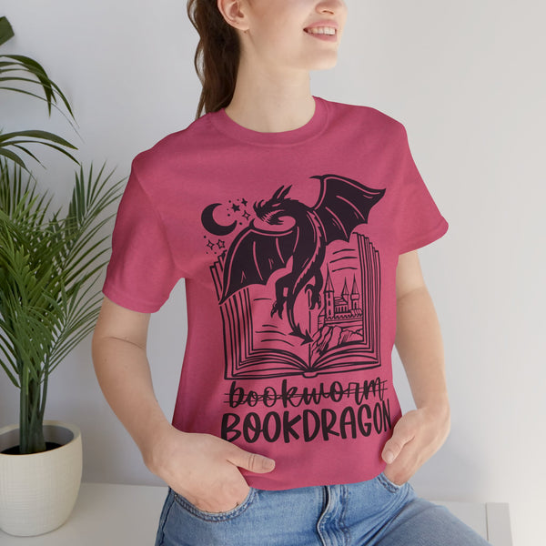 Bookdragon Tee – Fantasy Book Lover Shirt with Dragon Design