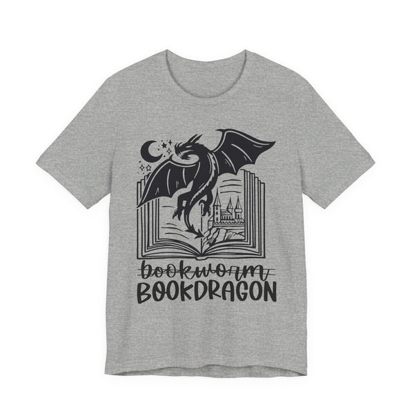Bookdragon Tee – Fantasy Book Lover Shirt with Dragon Design