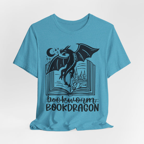 Bookdragon Tee – Fantasy Book Lover Shirt with Dragon Design