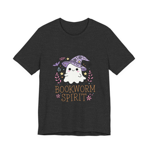 Bookworm Spirit Tee – Cute Witchy Ghost Book Shirt