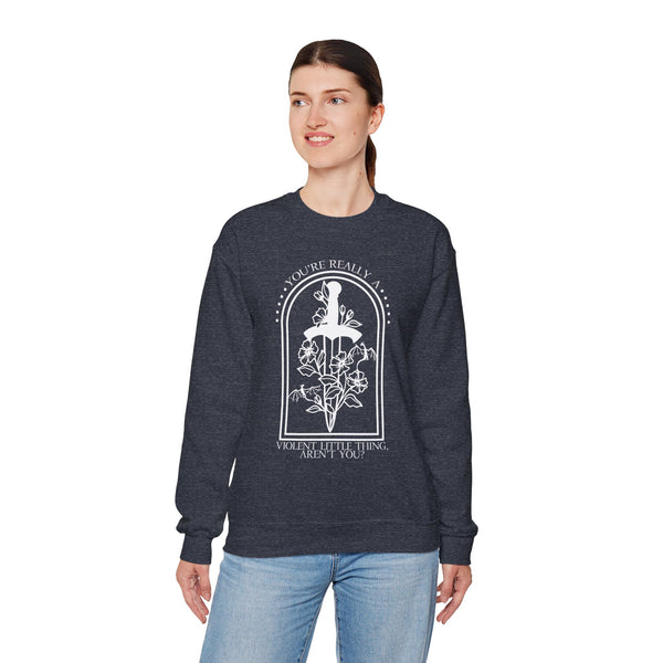 Officially Licensed “Violent Little Thing” Sweatshirt – Fourth Wing Quote Pullover