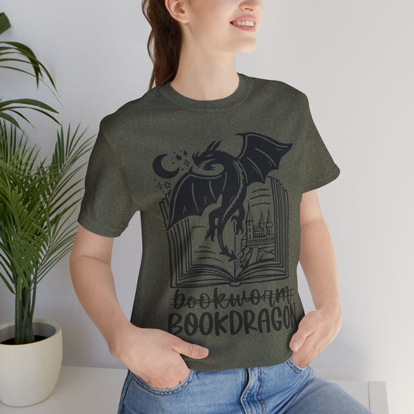 Bookdragon Tee – Fantasy Book Lover Shirt with Dragon Design